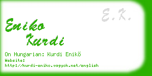 eniko kurdi business card